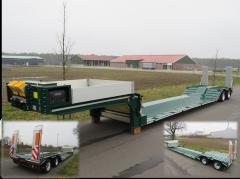 KT | 2 - Achs Tiefbett für Harvester Transport inklusive hydraulischer Zwangslenkung  Tridec HF-E auf beiden Achsen Ladehöhe ca. 250 mm im Tiefbett (Eigengewicht 9.400 kg)
