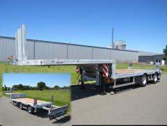 KT 16580 | 2-Achs Tieflader inklusive Multifunktionsaußenrahmen, Containerverriegelungen und Heckausschub Eigengewicht ca. 6.100 kg
