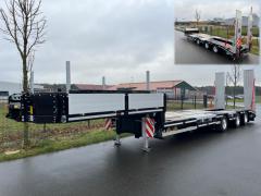 KT 18665 | 3-Achs Semi-Tieflader Leichtbau inklusive Radmulden, Baggerstielmulde und einteiligen Aluminiumrampen (Eigengewicht ca 7.800 kg)