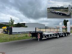 KT 19062 | 3-Achs Semi-Tieflader Leichtbau inklusive Radmulden, Baggerstielmulde, und zweiteiligen Aluminiumrampen inkl. Federhebewerk (Eigengewicht ca 8.100 kg)