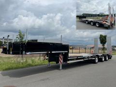 KT 19014 | 3-Achs Semi-Tieflader Leichtbau inklusive Radmulden, Baggerstielmulde und einteiligen hydr. Aluminiumrampen (Eigengewicht ca 7.800 kg)