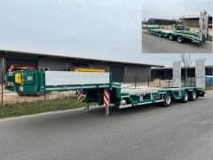 KT 19746 | 3-Achs Semi-Tieflader Leichtbau inklusive Radmulden, Baggerstielmulde und zweiteiligen Aluminiumrampen (Eigengewicht ca. 7.850 kg)